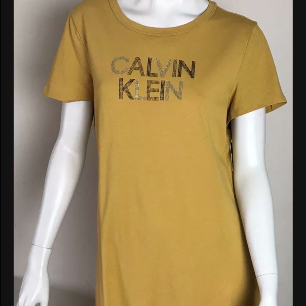 Women Calvin Klein Logo Dress/size Large /brand New